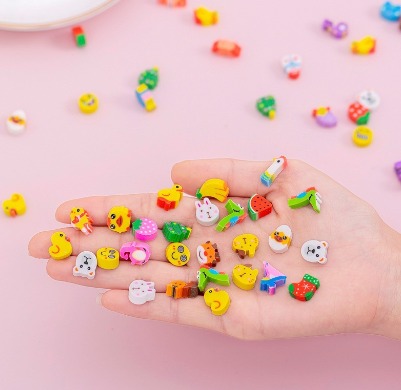Penghapus Karakter Mini Eraser lucu Buah (10 pis)