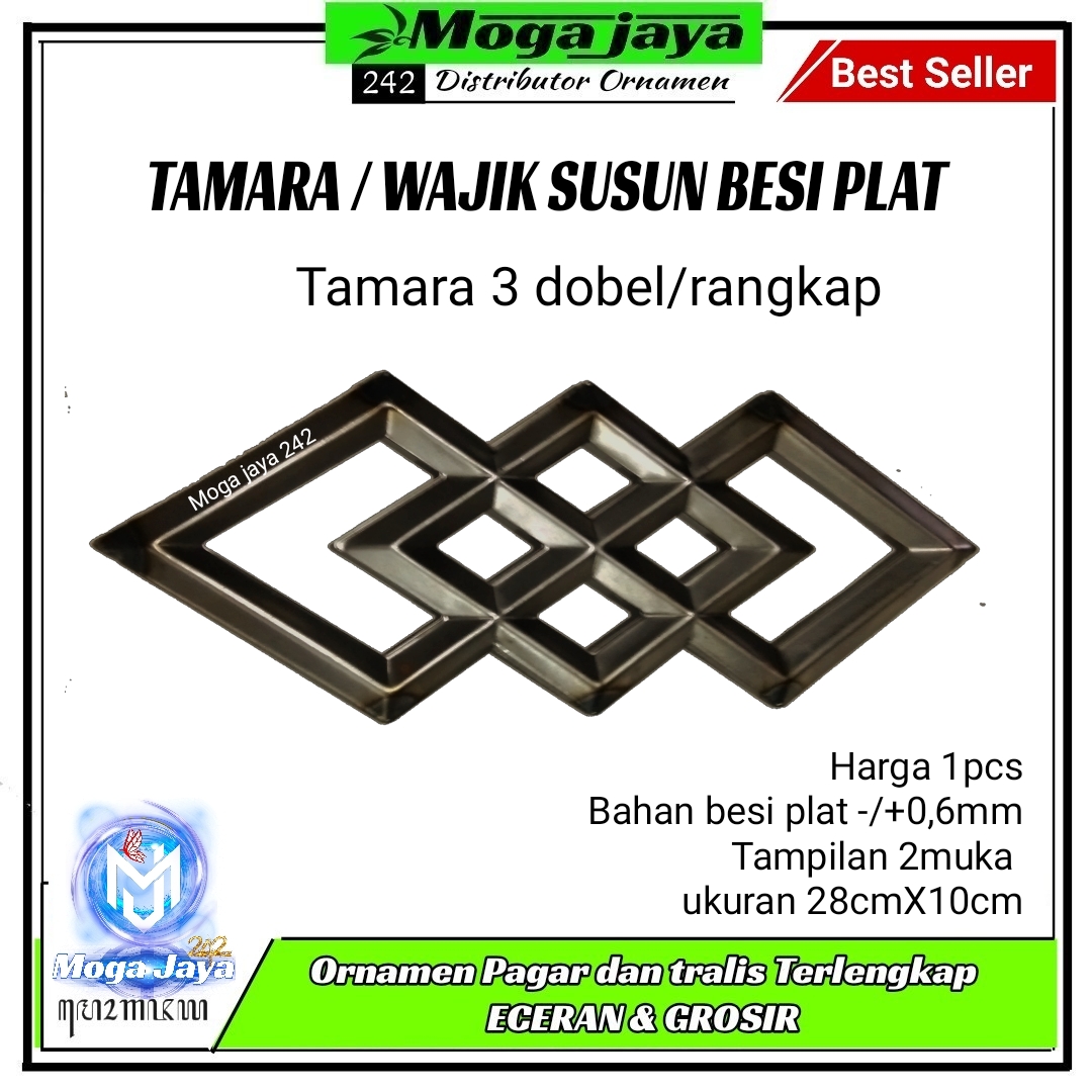 tamara wajik susun besi plat dekorasi pintu pagar tralis
