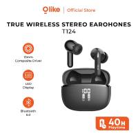 OLIKE TWS T124 Bass Max 40 Jam Playing time + LED Display Battery | Headset Bluetooth 5.3 Stereo - Garansi Resmi 1 tahun