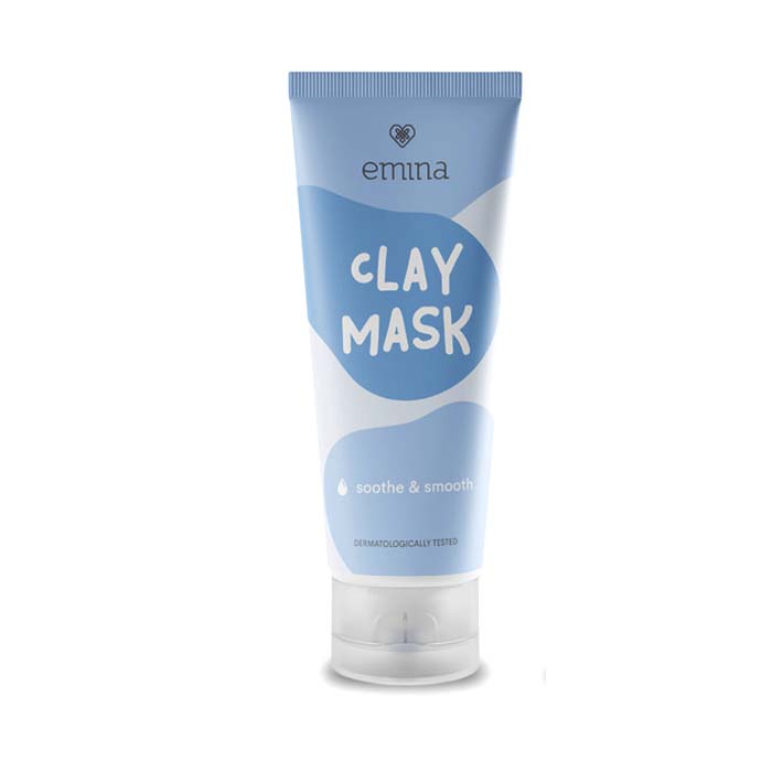 Emina Clay Mask The BLUE Variant - Soothe & Smooth 60 ml / Masker Wajah Untuk Kulit Sensitif
