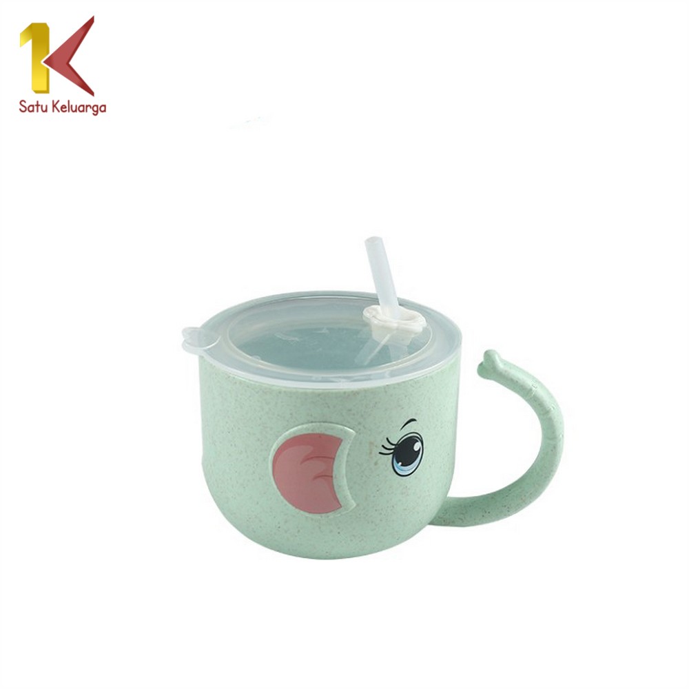 Satu Keluarga Training Cup Gelas C381 C382 Gelas Jerami Mug Gelas Anti Tumpah Anak / Cangkir Anak