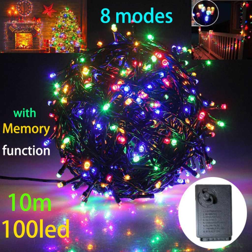 Promo - Lampu Hias LED 10 Meter Water Proof Tahan Air / Lampu Natal Warna Warni RGB Dekorasi Kamar