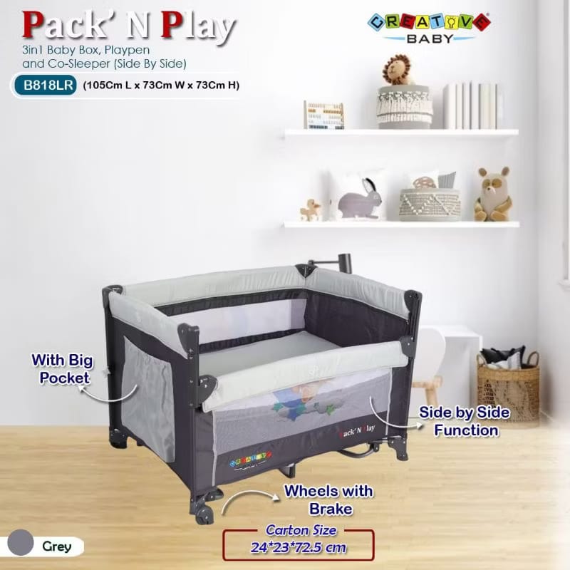 Tempat Tidur Bayi Creative Baby box B818 Pack N Play
