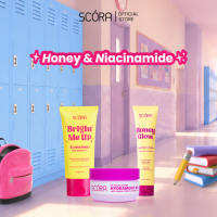 RUMUS GLOWING MTS: SCORA Bright Me Up Sunscreen 40 Gr + SCORA Tone Up Cream Series 30 ml + SCORA Moisturizer Series