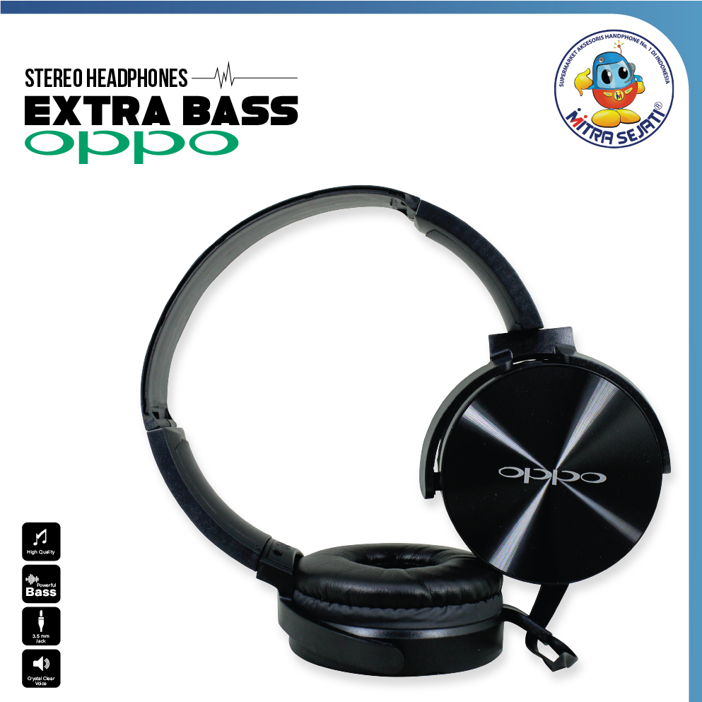 Handsfree Headset Headphone Musik DJ Oppo XB450 Branded-AHFMDJ450OP