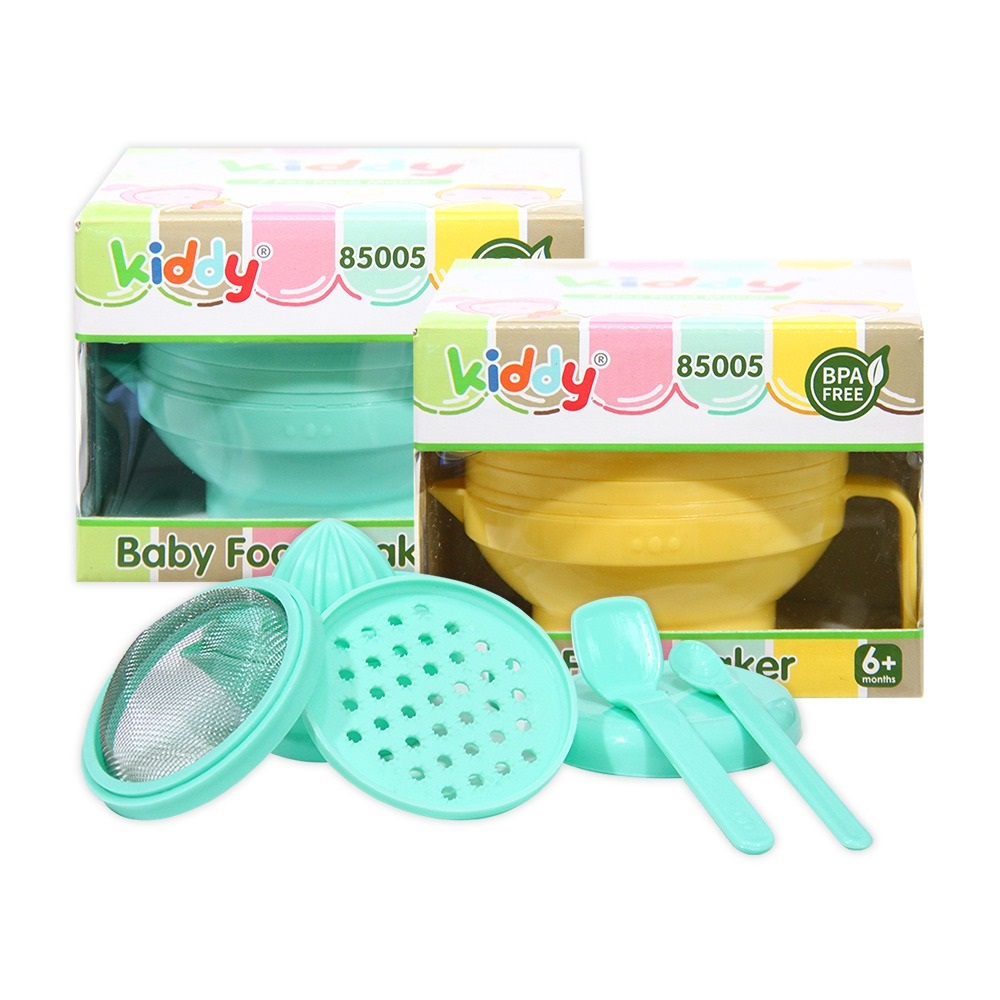 Kiddy Baby Food Maker Set 7 in 1 Pack Warna - Alat makan bayi mpasi / saringan mpasi / peralatan mpasi / mangkok bayi