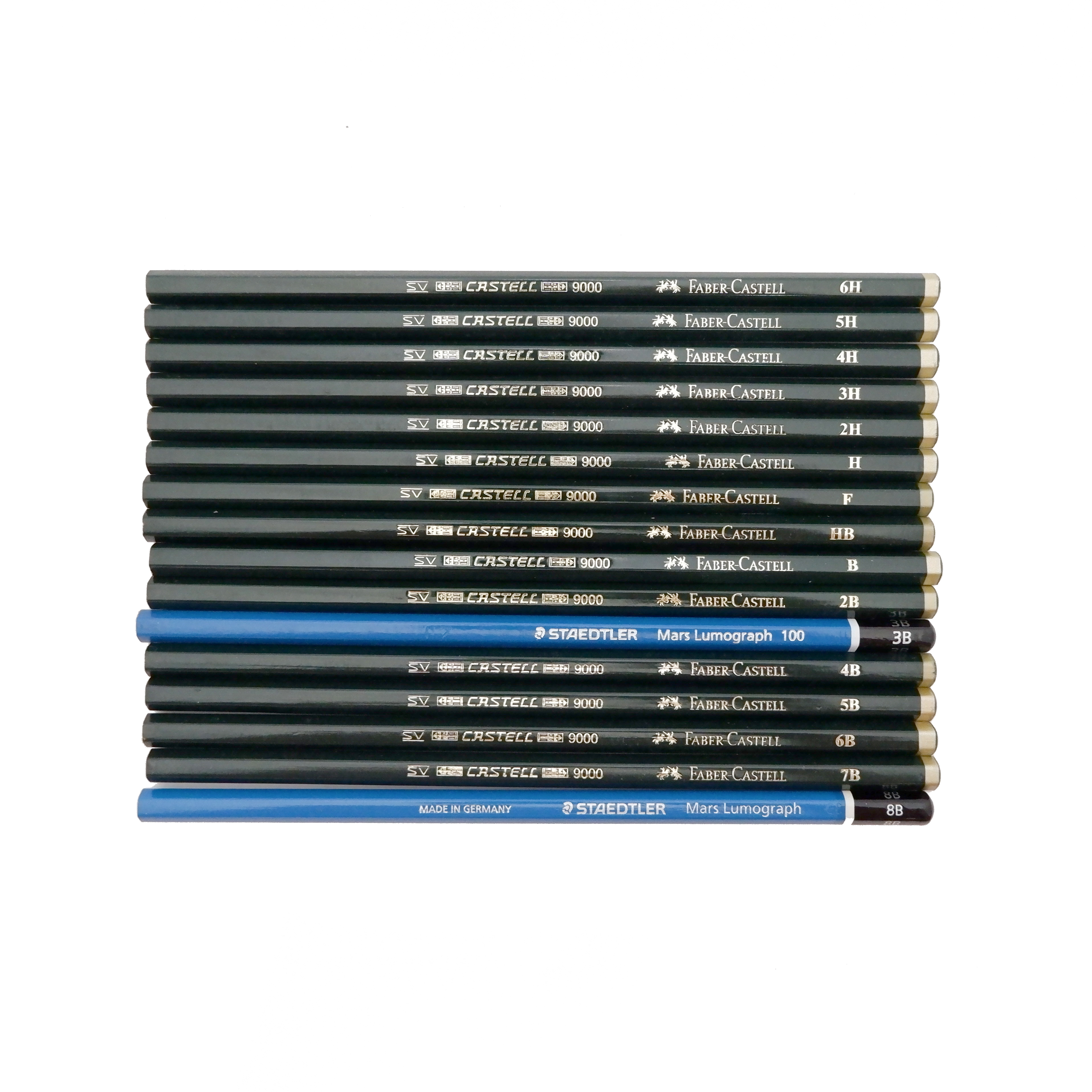 Pensil Faber Castel/ Staedtler (8B 7B 6B 5B 4B 3B B HB F H 2H 3H 4H 5H 6H) - 1 Buah