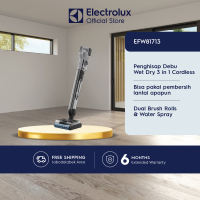 Electrolux Vacuum Cleaner  Penghisap Debu Wet Dry 3 in 1 Cordless Bisa pakai pembersih lantai apapun Dual Brush Rolls & Water Spray Self Cleaning Auto Drying EFW81713 Mudah bersihkan bagian bawah furniture & sulit dijangkau