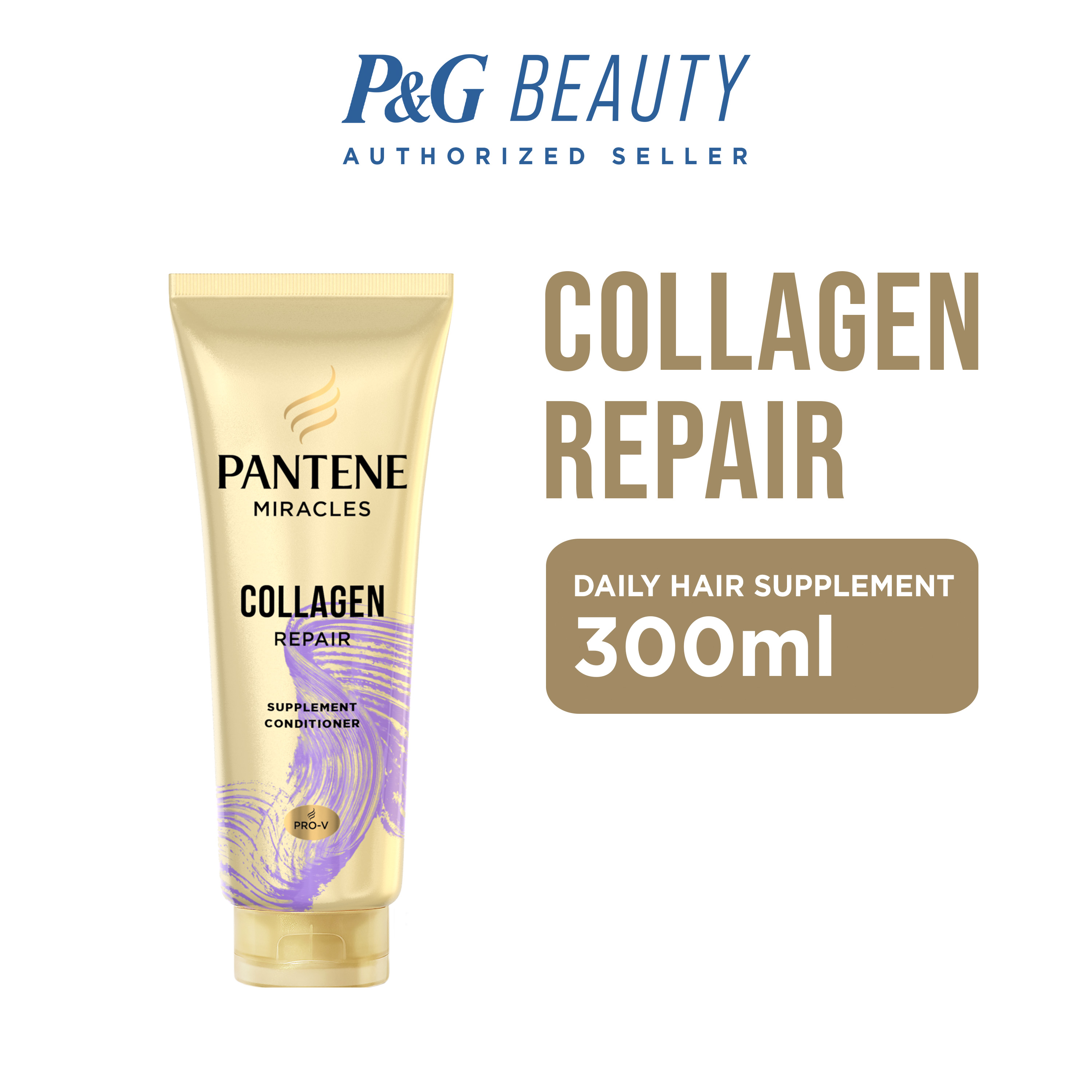 PANTENE Conditioner Miracles Collagen Repair Daily Hair Supplement for Damage Care 300ml