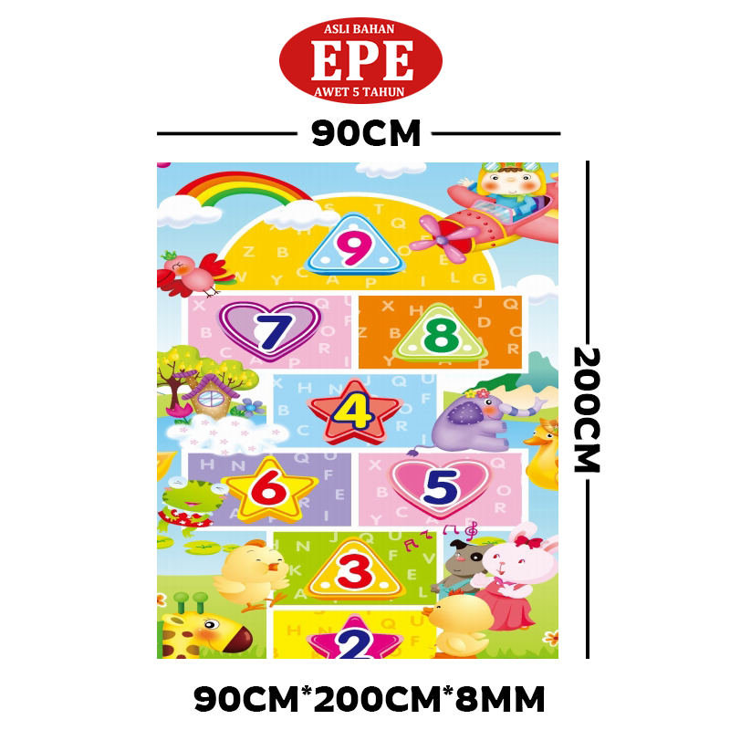 Karpet Playmatte Bayi Anak High Quality Karpet Lipat Playmate Bayi 180x200 Tebal Tikar Bayi Empuk Mainan Bayi Matras Bayi Tebal