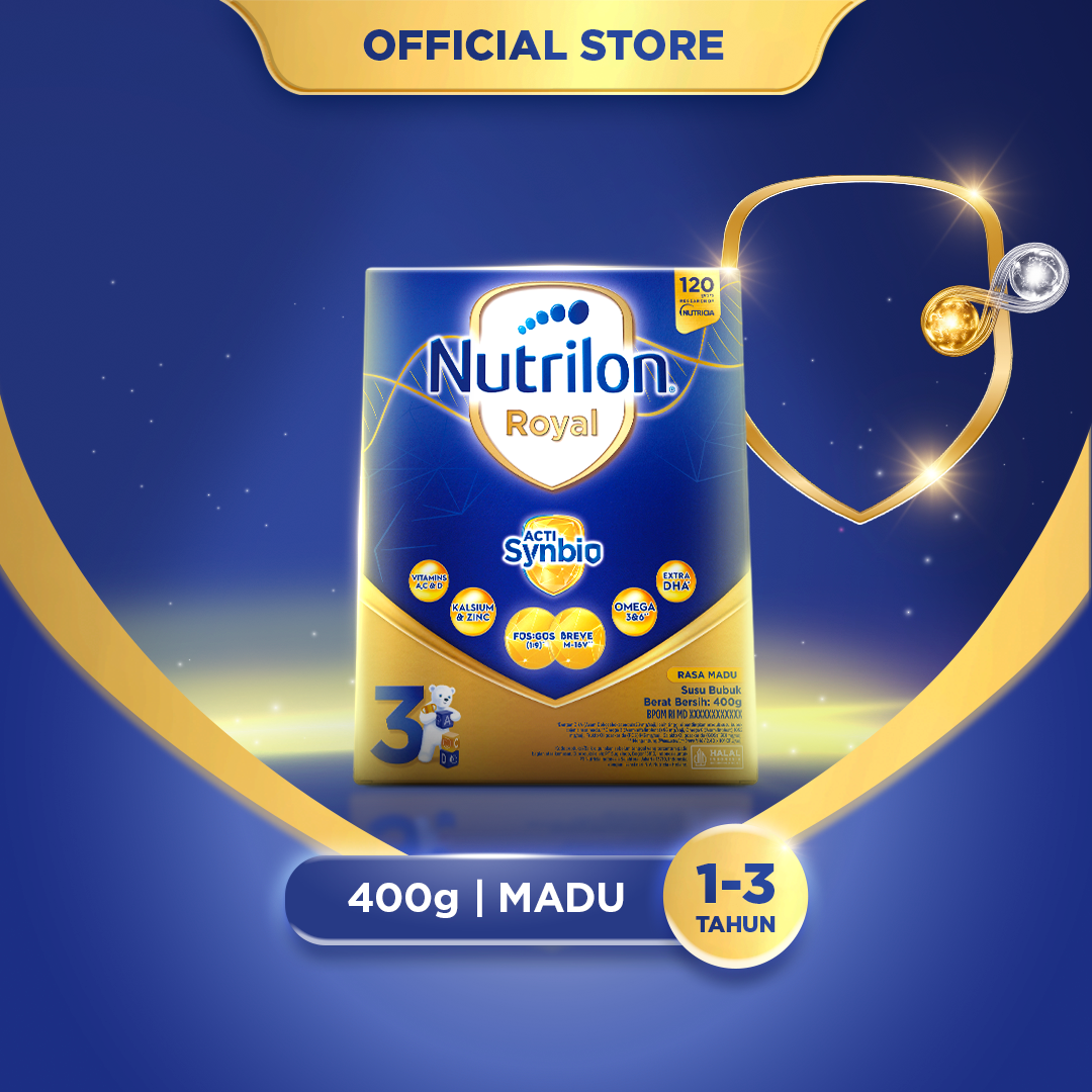Nutrilon Royal 3 Madu Susu Pertumbuhan Bubuk 400gr - Untuk Usia 1-3 Tahun