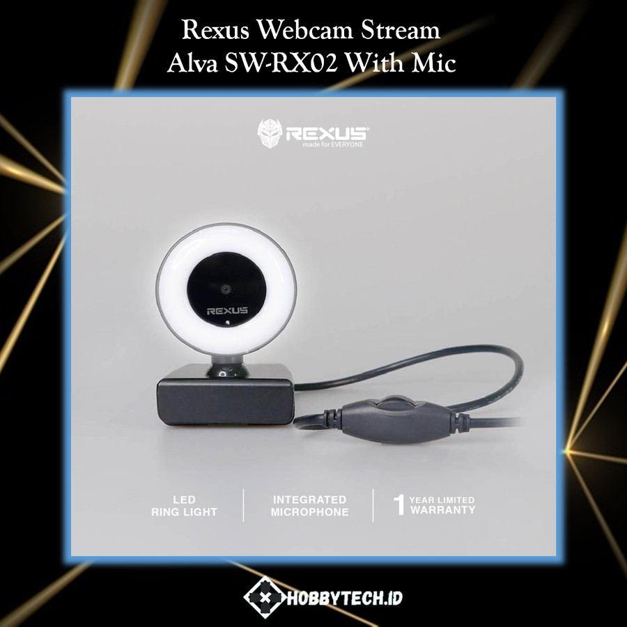 Rexus Webcam Stream Alva SW-RX02 With Mic + Ring Light