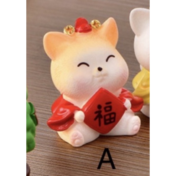 miniatur kucing keberuntungan cny imlek sincia utk pajangan topper cake hiasan diorama art n craft