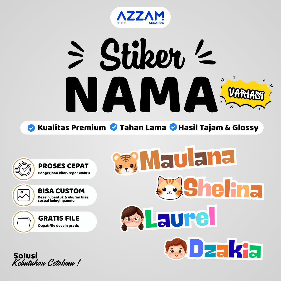 STIKER NAMA STIKER LABEL NAMA STIKER BUKU STIKER SEKOLAH STIKER LABEL