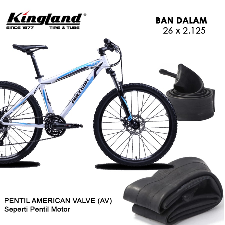 Ban Dalem Sepeda MTB ROADBIKE 26 x 2.125 AV Ban Dalam KINGLAND 26 x 2.125 Inner Tube BICYCLE TUBE TOP BERKUALITAS