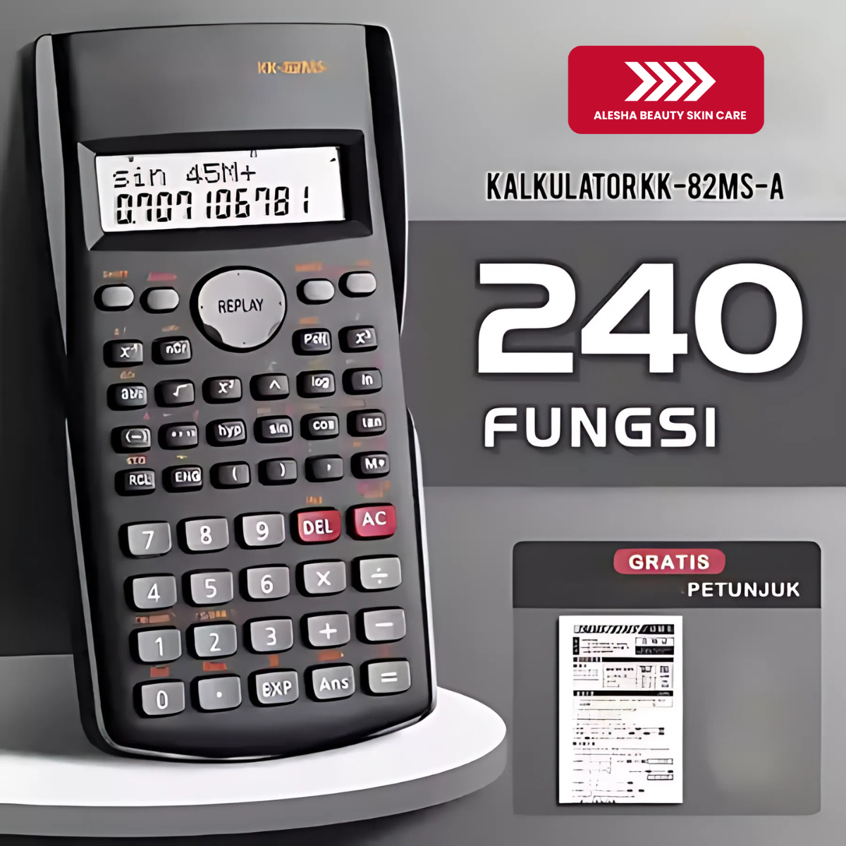 DEXIN KK-82MS-A Scientific Calculator - Kalkulator Alat Hitung Jl7