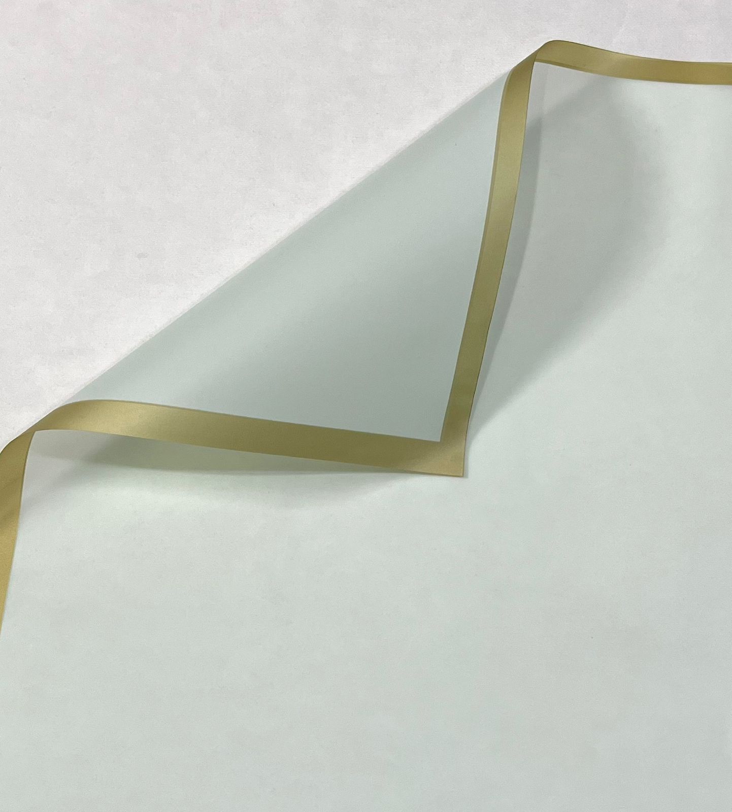 Flower Wrapping Paper List Gold Kertas Buket Bunga Florist List Korea Cellophane Waterproof KB10