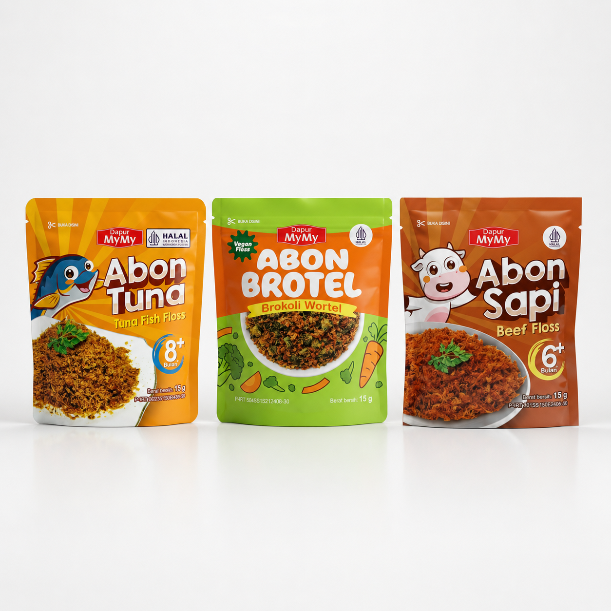 NF- PROMO MURAH PAKET HEMAT Dapat 3 pcs Tiga Abon MPASI Abon Bayi 8 bulan Non MSG