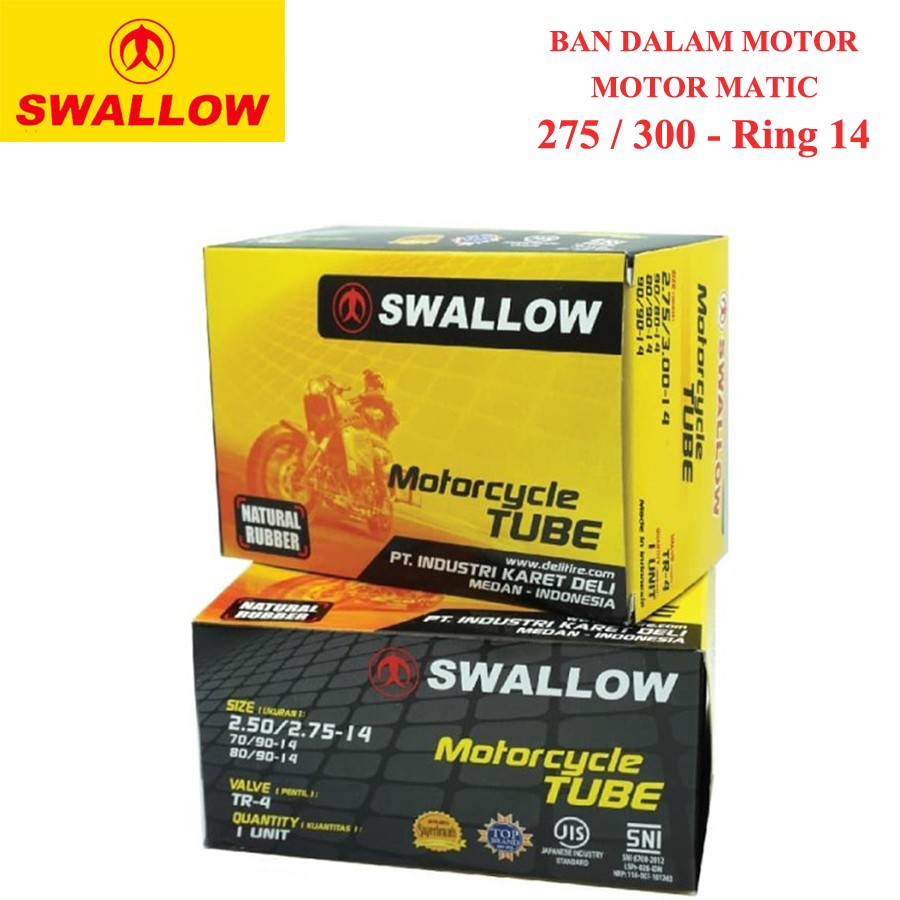 Ban Dalam Motor SWALLOW 275/300 - 14" / Ban Dalam Motor 250/275 - 14" / Ban Dalam Motor SWALLOW Ring 14" / Ban Dalam Motor Ring 14" / Ban Dalam SWALLOW