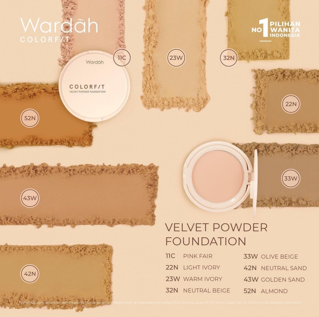 Wardah Colorfit Velvet powder Foundation