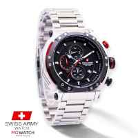 JAM TANGAN PRIA JAM TANGAN KASUAL JAM TANGAN SWISS ARMY CHRONO AKTIF RANTAI STAINLESS WATERRESIT 3ATM JAM TANGAN TERLARIS