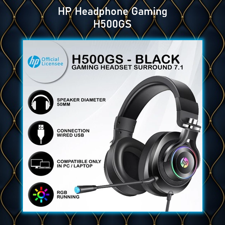Headset Gaming HP H500GS - The Real 7.1 Surround RGB LED