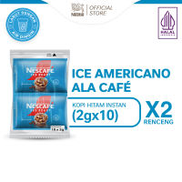 Nescafe Ice Roast Americano Coffee Kopi Hitam Kopi Instan Kopi Bubuk Kopi Sachet (10x2g) x 2pcs