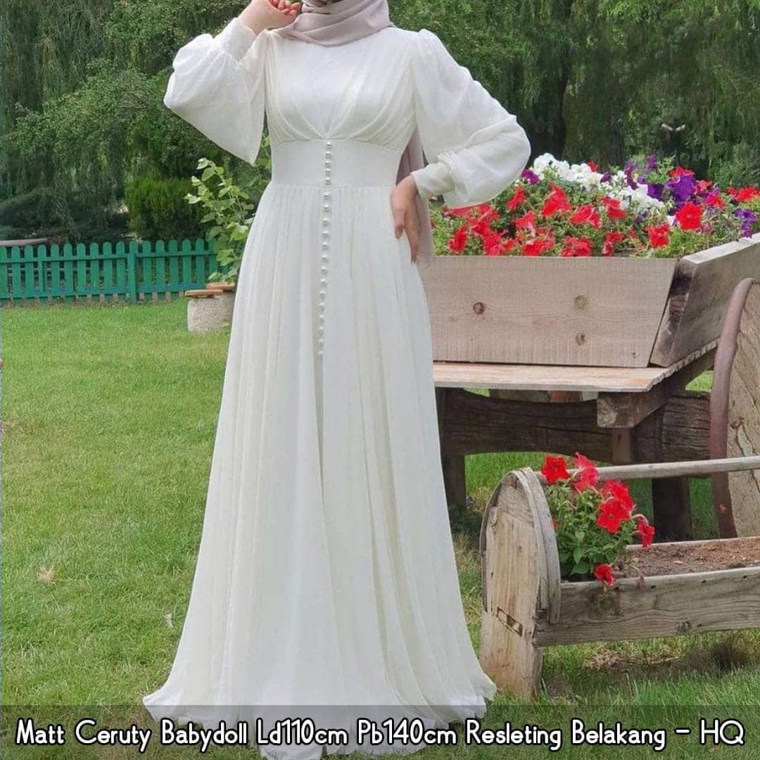 Baju Muslim Modern YASMINE DRESS IK CERUTY BABYDOLL FULL PURING APLIKASI MUTIARA LD 106 cm PB 140 cm ( BACA DESKRIPSI SEBELUM ORDER ) Gamis Dewasa Gamis Murah Meriah Promo Gamis Wanita Terbaru 2021 Gamis Dewasa Model Terbaru Dress Muslim Remaja