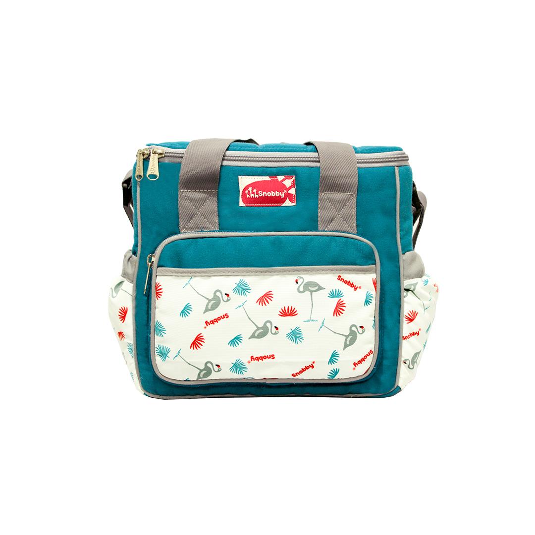 Snobby Tas Bayi Kecil Diapers Bag Flamingo Series Aplikasi Saku Print TPT5271