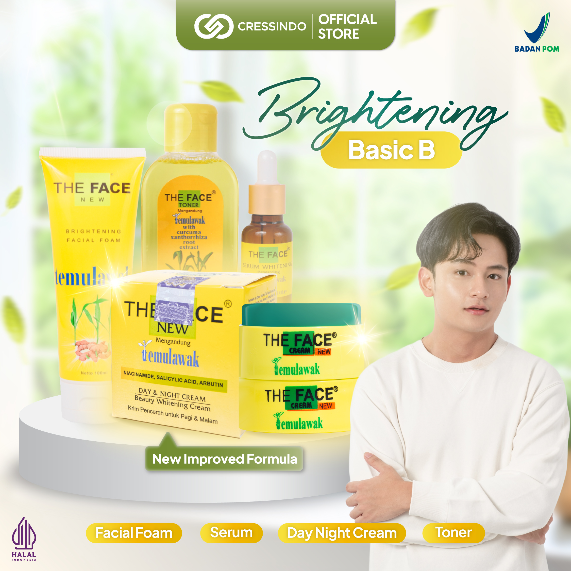 [BPOM] THE FACE Temulawak Brightening KIT - Skincare Routine Recommended Glowing BPOM