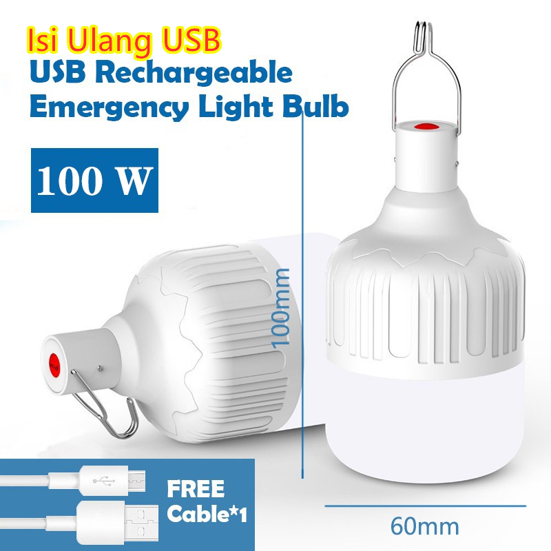 isi ulang daya USB lampu darurat LED rumah portabel luar ruangan lentera 200W lampu darurat bohlam lentera baterai BBQ lampu Kemah Lampu Bohlam LED Emergency rechargeable Lampu Tenda Camping Lampu Tenda Camping/ Emergency Tahan Air lampu tanpa kabel
