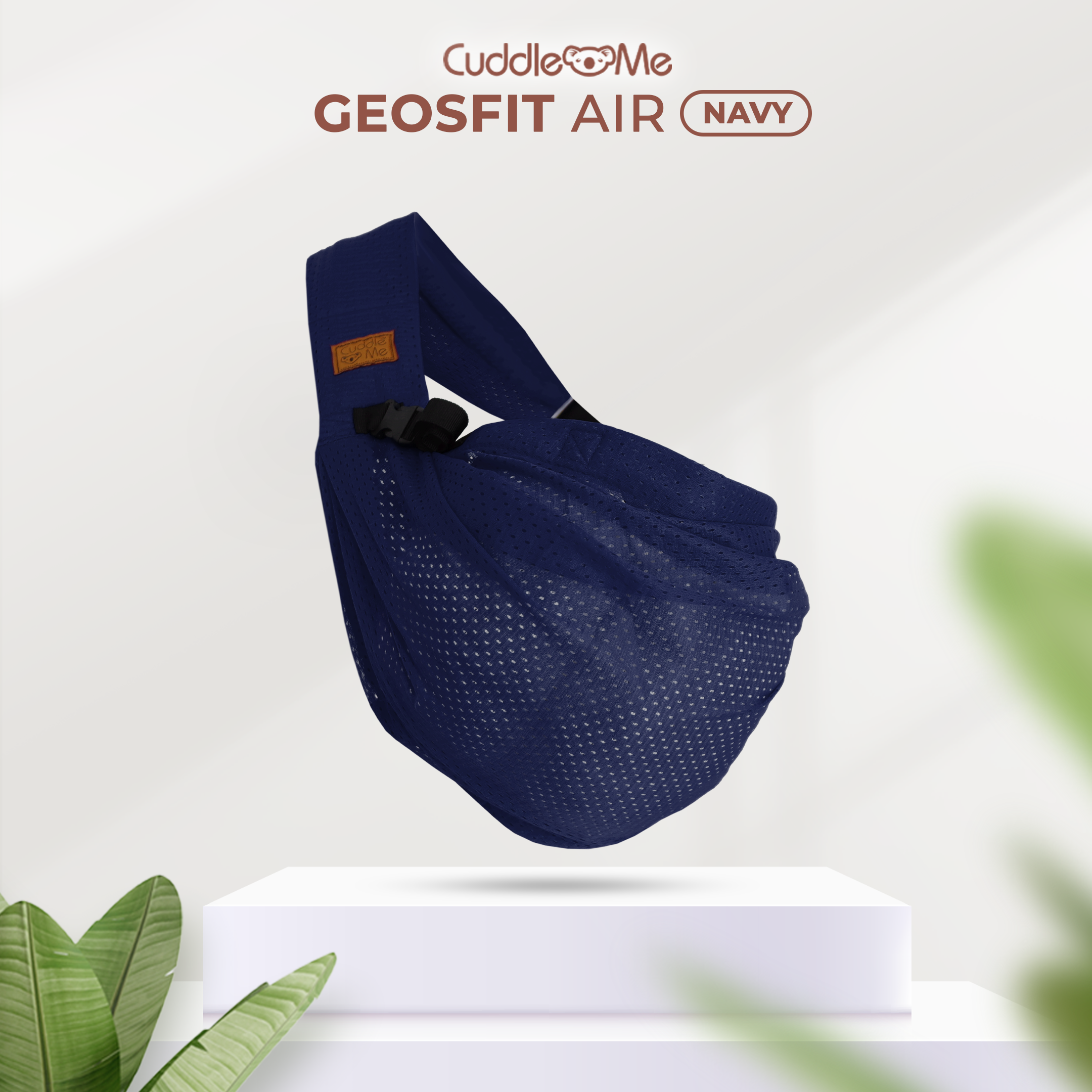 CuddleMe Gendongan Bayi Geos Fit Air Gendongan Ringsling Instant M-shape