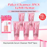 Glad2Glow Niacinamide Serum Facial Wash Brightening Face Wash Pembersih Wajah Sabun Cuci Muka Skincare Sabun Muka Cerah Glowing Facial Cleanser Pembersih Wajah Face Cleanser Glad2Glow Official Store