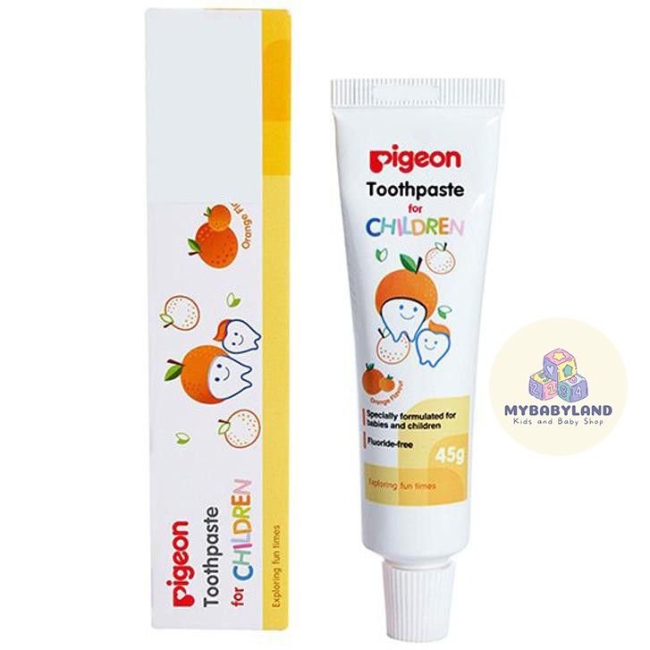 Pigeon Toothpaste | Pasta Gigi Anak | Odol Bayi Dan Anak - 45gr | Pigeon Toothpaste Strawberry | Pigeon Toothpaste Orange