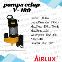POMPA AIR CELUP UNTUK AIR KOTOR BODY STAINLESS V180 MEREK AIRLUX