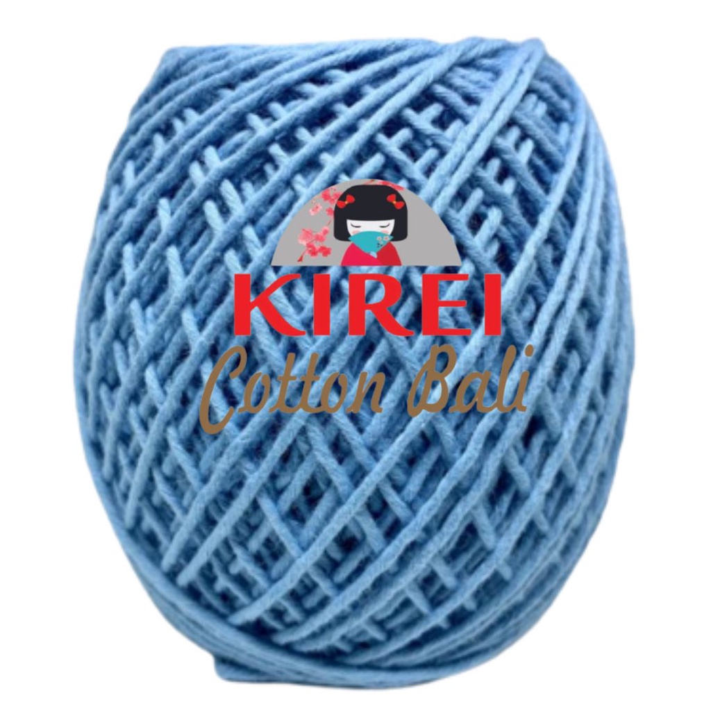 Benang Rajut Katun Bali - Kirei Soft cotton Big Ply Panjang 190 mm - Premium Milk Cotton - Polos Lembut Tebal Light 2DK Berat 100 Gram