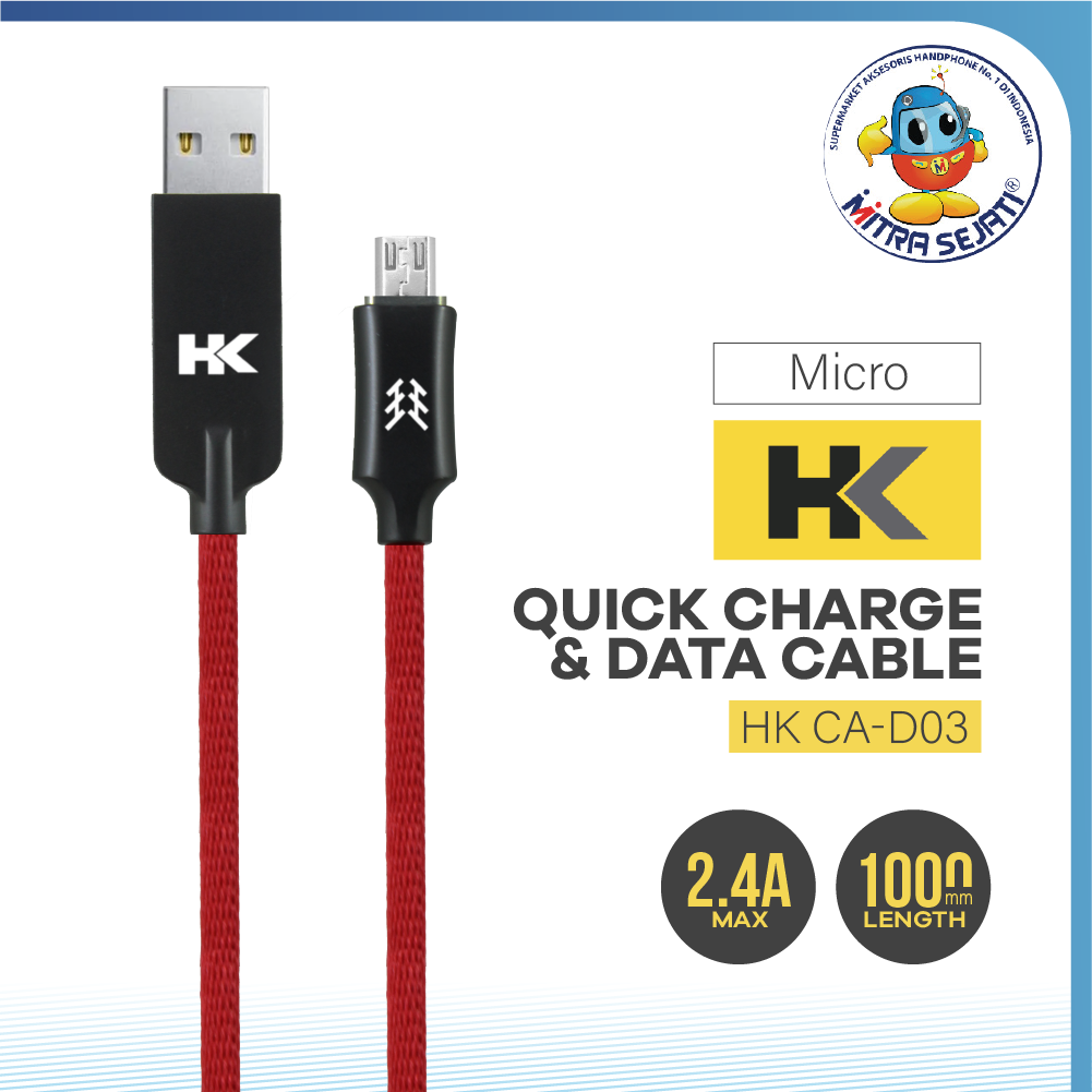 Kabel Data Charger HK Quick CA-D03 Micro - 1KDMICD03HK