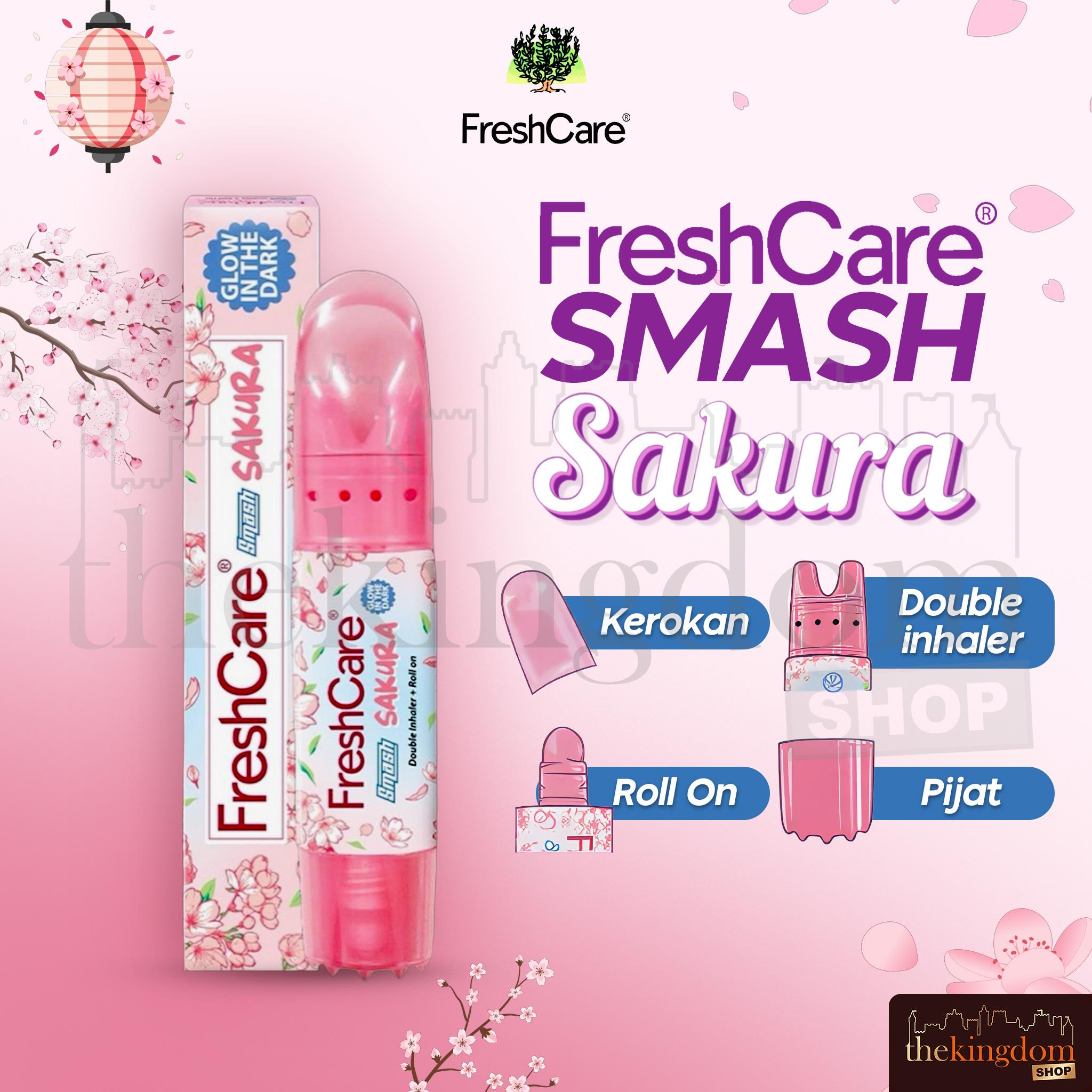 FreshCare Smash Sakura Double Inhaler + Roll On Aromaterapi Pereda Pusing Masuk Angin Mual