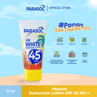 Parasol Lotion Tabir Surya SPF45 PA++ - 50 ML Sunscreen Water Resistant Tidak Lengket dengan Brightening Agent [ Sunblock Parasol Tabir Surya Perawatan Muka dan Badan  Sunscreen Moisturizing Melembabkan Facial Mengandung Aloe Vera dan Vitamin C ]