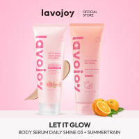 [BUNDLE 2IN1 DAY AND NIGHT ] Lavojoy Let It Glow Daily Shine Body Serum Instant Tone Up Delicate Rose SPF 50 PA++++ | Day & Night Body Serum Bundle | Mencerahkan & Melembapkan Kulit dengan 3% Niacinamide + Australian Super VC + Ceramide + HA