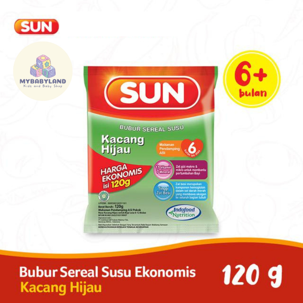 HARGA GROSIR SUN Bubur Susu Sereal Ekonomis 6+ | SUN Ekonomis | Susu Beras Merah | Susu Pisang Susu | Susu Kacang Hijau | Sup Ayam | Sun Bubur Sereal Ekonomis 120 Gram