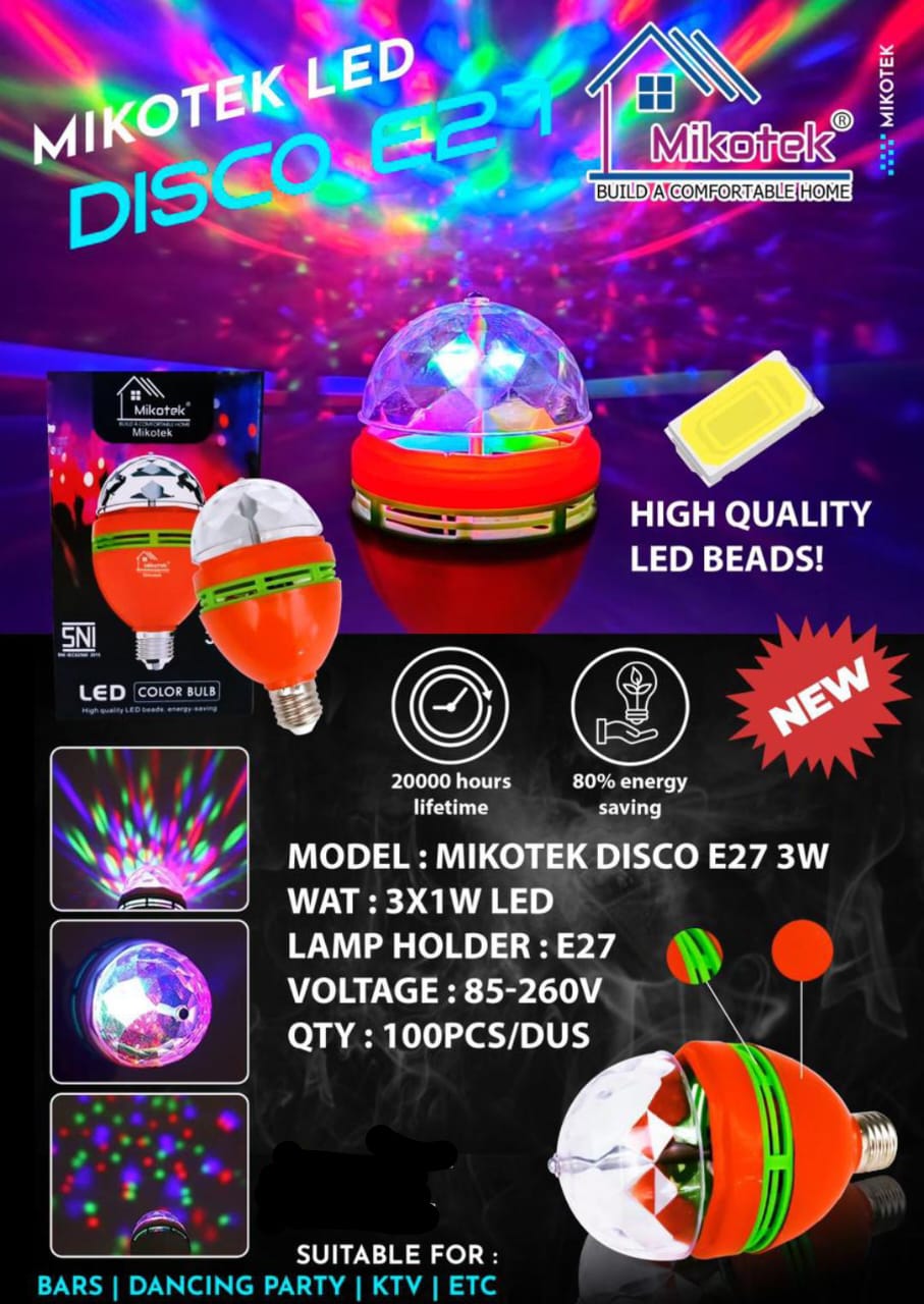Lampu Disko Lampu Disco Mikotek Putar Full Colour Warna Warni Lampu Agustusan Grosir