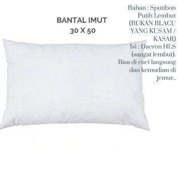 Isian Bantal Imut Sofa Ruang Tamu Isi Dacron lembut 30 X 50