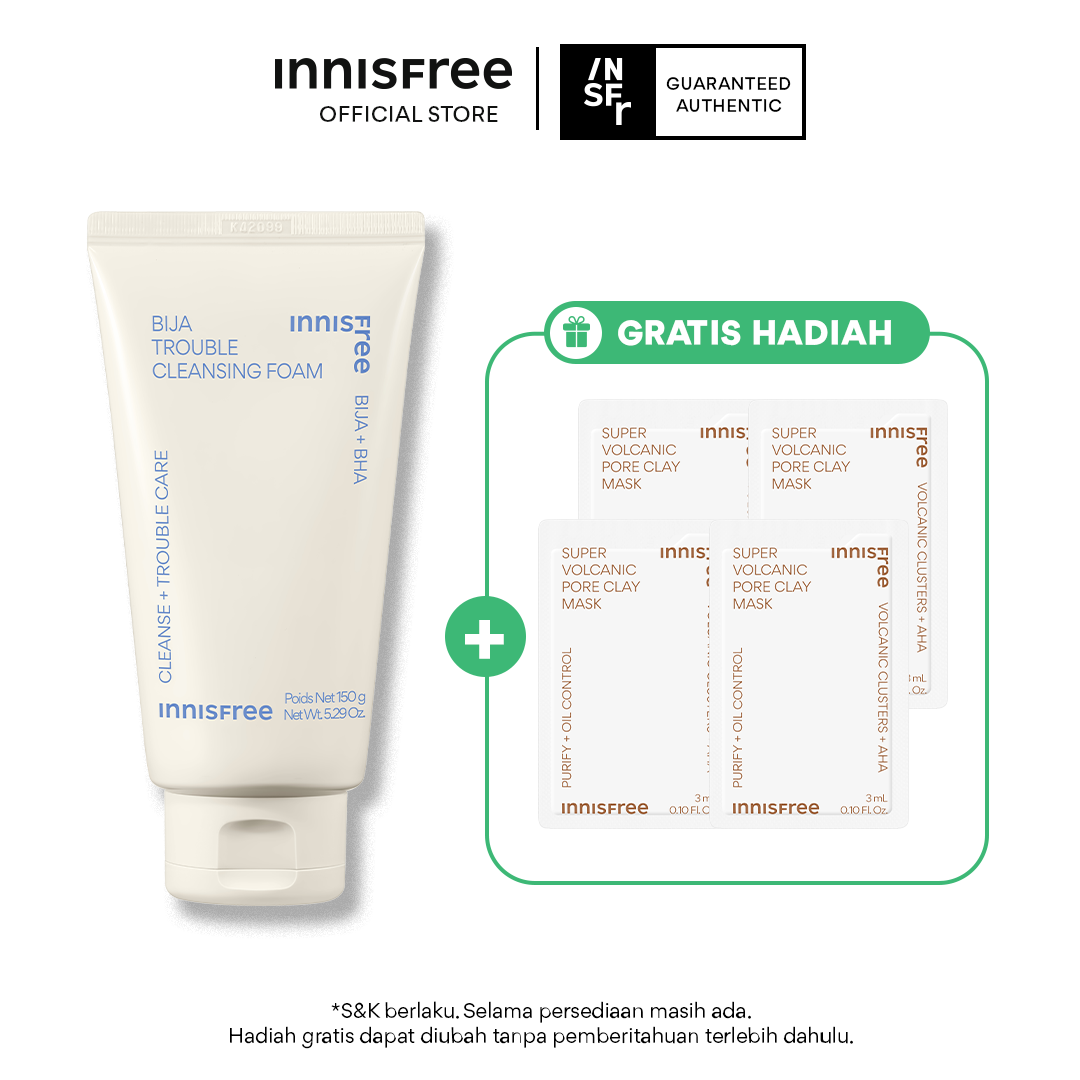 Buy 1 Get 4 Innisfree Bija Trouble Cleansing Foam Bundle