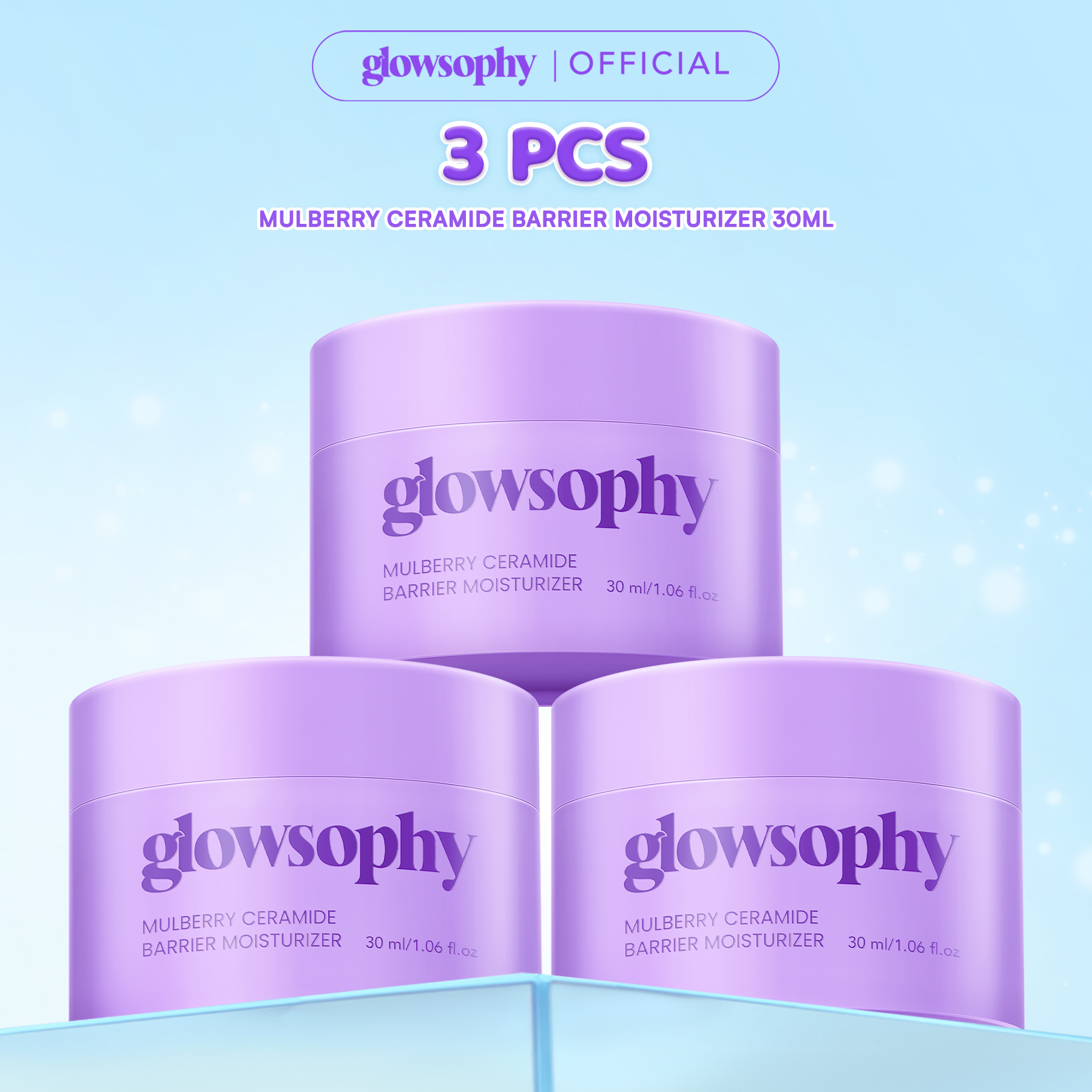 [NEW LAUNCH] Glowsophy Mulberry 5X Ceramide Barrier Moisturizer 30ml - Pelembap Wajah Menenangkan...