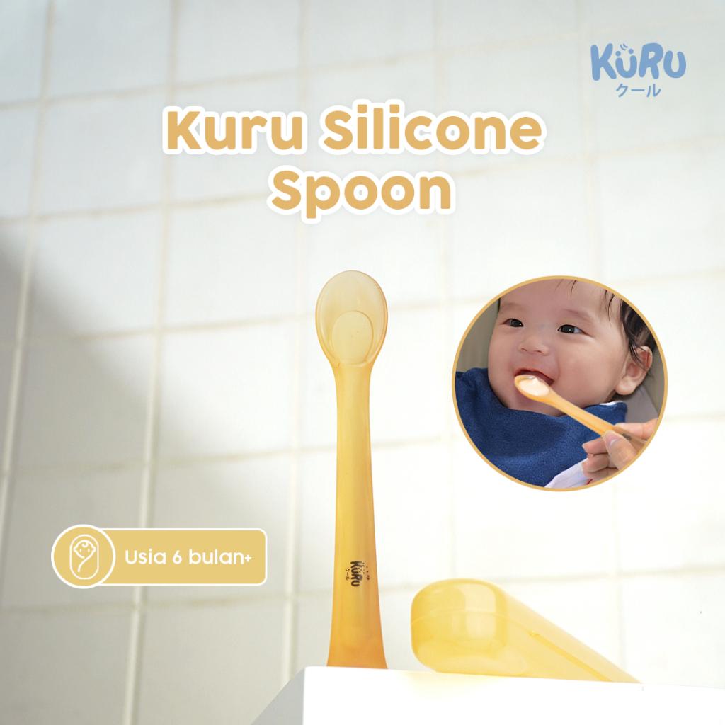 Kuru SS2 Baby Silicone Spoon | Sendok Makan Silikon Anak Bayi BBO