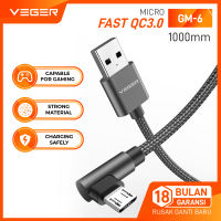 VEGER GM-6 Kabel Data Cable Micro USB 3.0 Quick Charge QC Fast charging 1 meter & 2 Meter