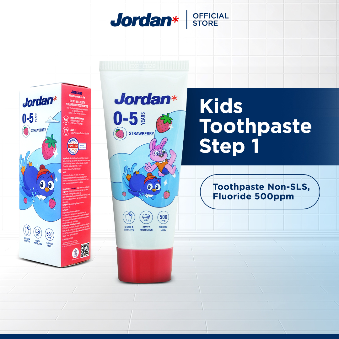 Jordan Oral Care Kids Toothpaste Step 1 - Pasta Gigi Anak