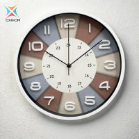 Oxihom Jam Dinding Bulat 30cm Jam Dinding Silent Aesthetic Mewah Modern Estetik Warna Warni