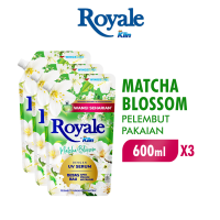 [Paket isi 3] Royale Pelembut dan Pewangi Pakaian Matcha Blossom Pouch 600ml
